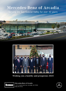 Mercedes-Benz of arcadia with picture of staff on flyer