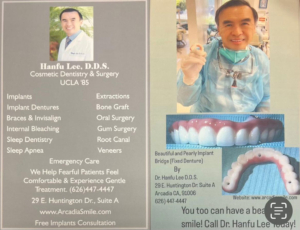 Dr. Hanfu Lee, Dentist flyer